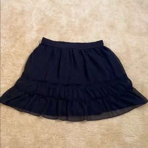 Sheer mini skirt with lining